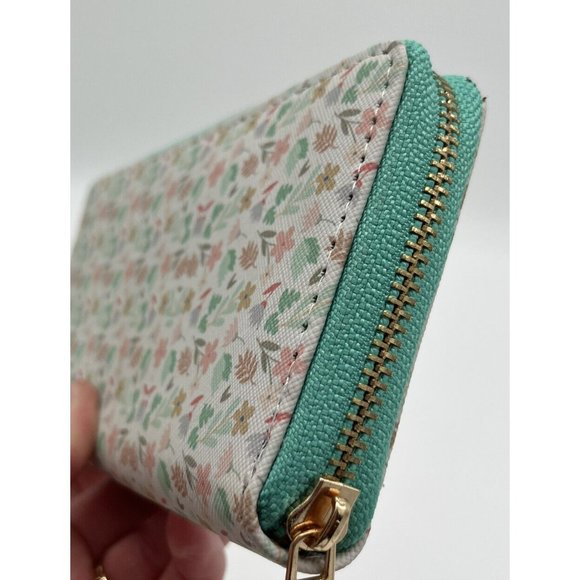womens wallet teal and White floral print. by Heimish Atlantic Fashion. - Picture 10 of 11